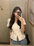 Puff Sleeves V-neck Casual Embroidered Tops